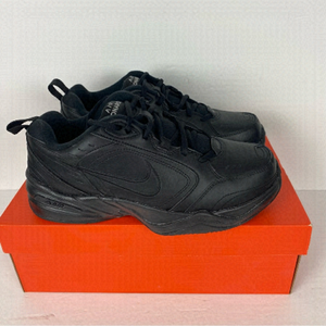 NIB Nike Air Monarch IV Shoes Sneakers Mens 9.5 W Black/Black 416355-001